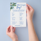 Wat is Eucalyptus in uw Bag Shower Game Card Flyer (Hand)