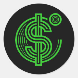 Wat is geld ronde sticker