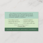 Wat is Geocaching? Info Trail Card voor smokkels Visitekaartje (Achterkant)