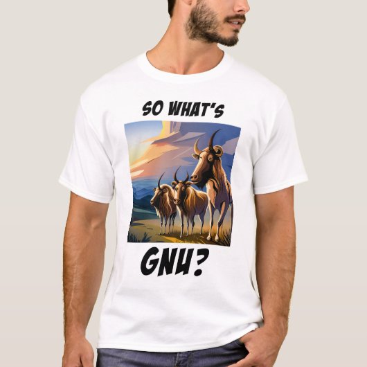 Wat is Gnu? T-Shirt (Voorkant)