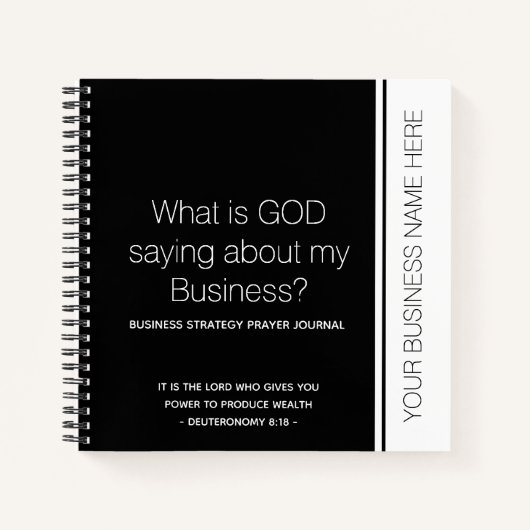WAT IS GOD GEZEGDE Business Prayer Journal? Notitieboek (Voorkant)
