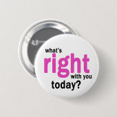 Wat is goed? Knoop Ronde Button 5,7 Cm (Voorkant /achterkant)