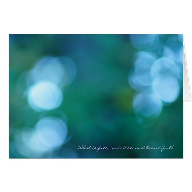 Wat is gratis, onzichtbaar en mooi? (Voorkant Horizontaal)