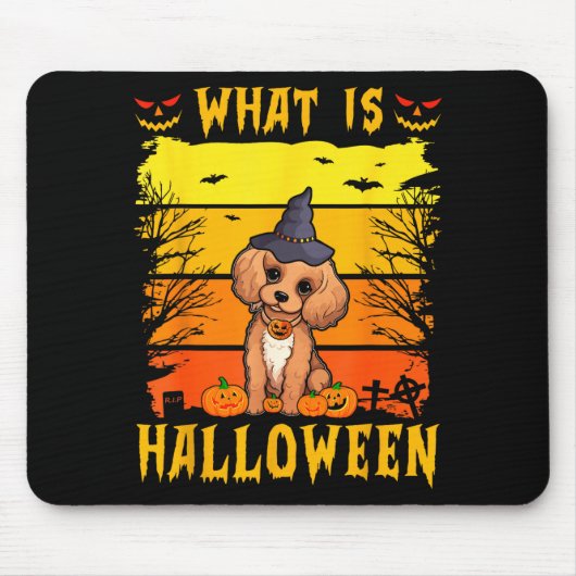Wat is halloween puppy  muismat (Voorkant)