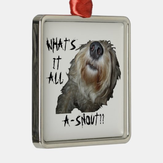 "WAT IS HET ALLEMAAL EEN SNOUT?" Square Ornament (Rechts)