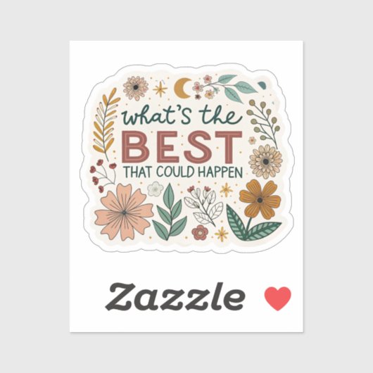 "Wat is het beste dat kan gebeuren" esthetische zi Sticker (Vel)