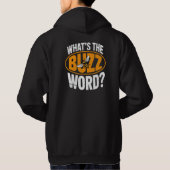Wat is het BUZZ woord? 🐝👀 Deze stoute, speelse d Hoodie (Achterkant)