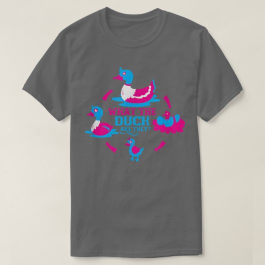 Wat is het dubbele van gender onthulling837? t-shirt (Design voorkant)