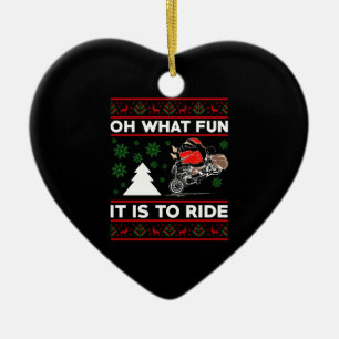 Wat Is Het Een Pret Om Santa Motocross Dirt Bike T Keramisch Ornament