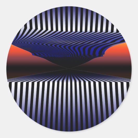 Wat is het einde? - 3D optische illusie kunst Ronde Sticker (Voorkant)
