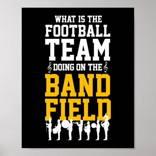 Wat is het Football Team Band Field Drumline Poster (Voorkant)