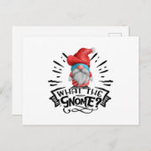 Wat is het grappige kerstfeest in Gnome? Briefkaart (Voorkant / Achterkant)