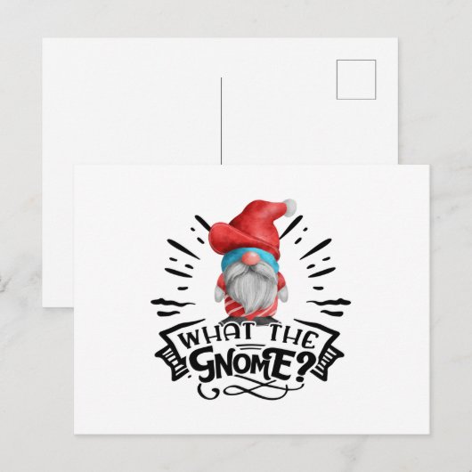 Wat is het grappige kerstfeest in Gnome? Briefkaart (Voorkant / Achterkant)