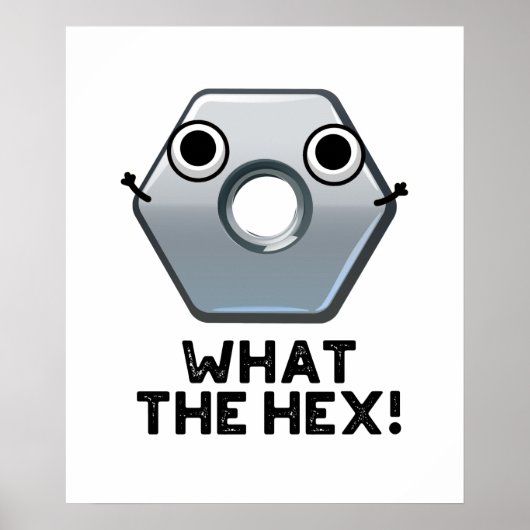 Wat is het hex Funny Hexagon-platform Poster (Voorkant)