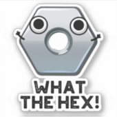 Wat is het hex Funny Hexagon-platform Sticker (Voorkant)
