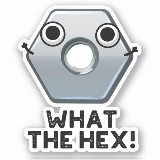 Wat is het hex Funny Hexagon-platform Sticker (Voorkant)