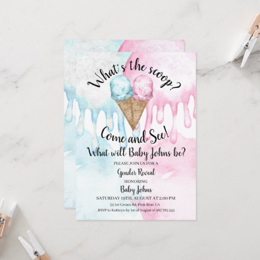 Wat is het ijsijsschotje-geslacht dat uitnodigt. kaart (Voorkant / Achterkant in situ)