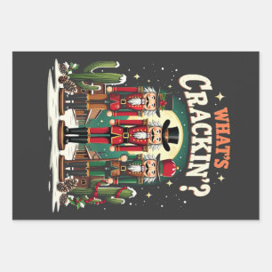 Wat is het kraken Notenkraker Cactus Kerst Grappig Inpakpapier Vel