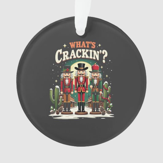 Wat is het kraken Notenkraker Cactus Kerst Grappig Ornament (voorkant)