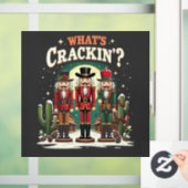 Wat is het kraken Notenkraker Cactus Kerst Grappig Raamsticker (Huis)