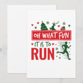 Wat is het leuk om de kerst-hardloopster te lopen feestdagenkaart (Voorkant / Achterkant)
