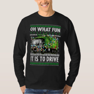 Wat is het leuk om Kerst humor vuilnis te rijden T-shirt