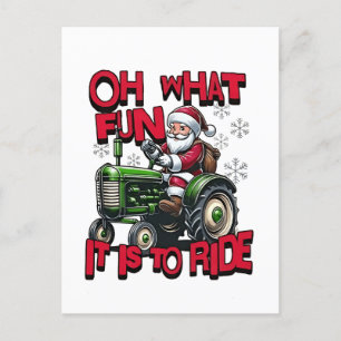 Wat is het leuk om Kerstmis boeren te rijden Aankondigingskaart