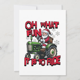 Wat is het leuk om Kerstmis boeren te rijden Bedankkaart