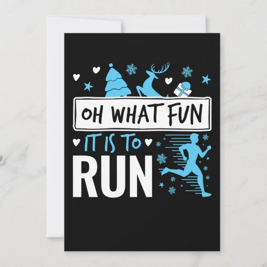 Wat is het leuk om Kerstmis hardloper hardlopen te Feestdagenkaart (Voorkant)