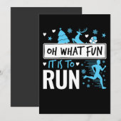 Wat is het leuk om Kerstmis hardloper hardlopen te Feestdagenkaart (Voorkant / Achterkant)