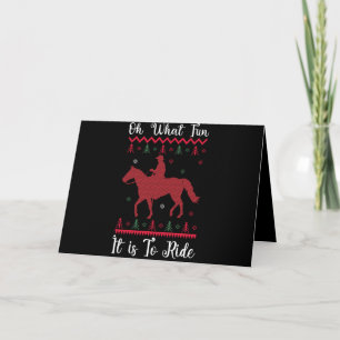 Wat is het leuk om Kerstmis te paard te rijden Kaart