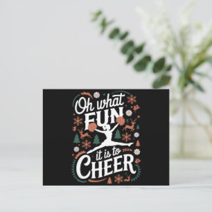 Wat is het leuk om lelijke cheerleading Kerstmis t Feestdagenkaart