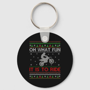 Wat is het leuk om met Kerstmis een lelijke Motocr Sleutelhanger