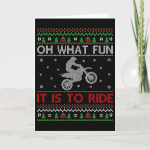 Wat is het leuk om met Kerstmis lelijke Motocross Kaart