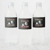 Wat is het leuk om met Kerstmis te fietsen Waterfles Etiket (Flessen)
