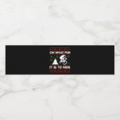 Wat is het leuk om met Kerstmis te fietsen Waterfles Etiket (Enkel label)