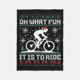 Wat is het leuk om mountainbike te rijden Biker Ch Fleece Deken