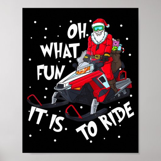 Wat is het leuk om op de Kerstman Kerstsneeuw te r Poster (Voorkant)