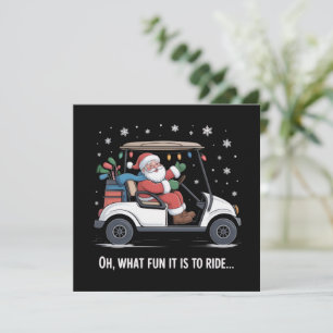 Wat Is Het Leuk Om Santa Te Besturen In Een Golfka Kaart