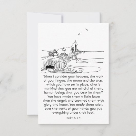 Wat is het man dat je aandachtig bent in de Schrif Notitiekaartje (Voorkant)