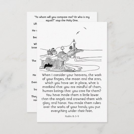 Wat is het man dat je aandachtig bent in de Schrif Notitiekaartje (Voorkant / Achterkant)