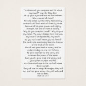 Wat is het man dat je aandachtig bent in de Schrif Visitekaartje (Achterkant)