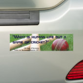 Wat is het menselijk leven? bumpersticker (Op auto)