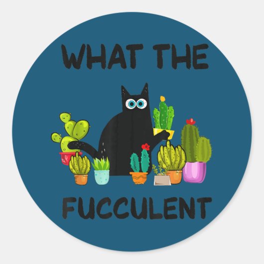 Wat is het Plant dat vrouwen grappig cactus maken? Ronde Sticker (Voorkant)