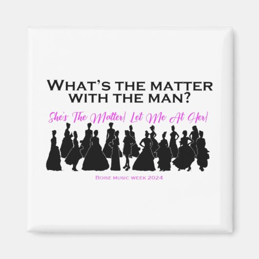 Wat is het probleem met de Mannen Sticker Magneet (Voorkant)