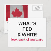 Wat is het Red & White Canada Flag Briefkaart? Briefkaart (Voorkant / Achterkant)