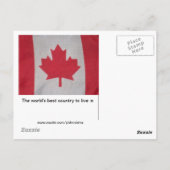Wat is het Red & White Canada Flag Briefkaart? Briefkaart (Achterkant)