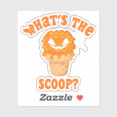 Wat is het Scoop geslacht onthullen Halloween ijs Sticker (Vel)