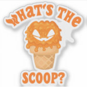 Wat is het Scoop geslacht onthullen Halloween ijs Sticker (Voorkant)