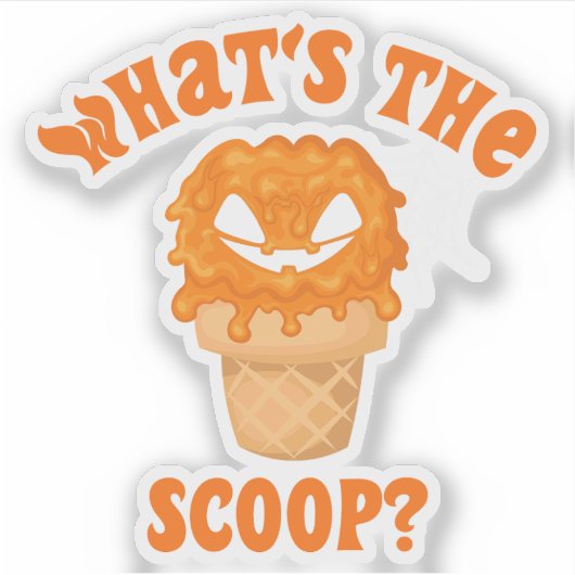 Wat is het Scoop geslacht onthullen Halloween ijs Sticker (Voorkant)